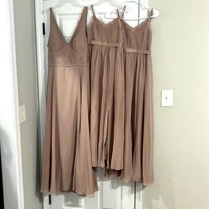 Azaxie TAUPE bridesmaid & junior bridesmaid(s) dress BUNDLE